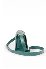 Aleo Matchbox Mini Cross Body Leather Bag - Malachite