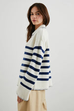 Rails Athena Knitted Sweater - Ivory Navy Stripe