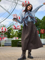 Black Colour Abbie Skirt - Coffee Leo