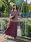 Black Valery Polka Dot Skirt - Plum