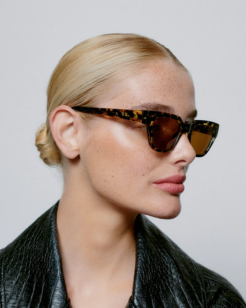 A.Kjaerbede Kaws Sunglasses - Black/YellowTortoise