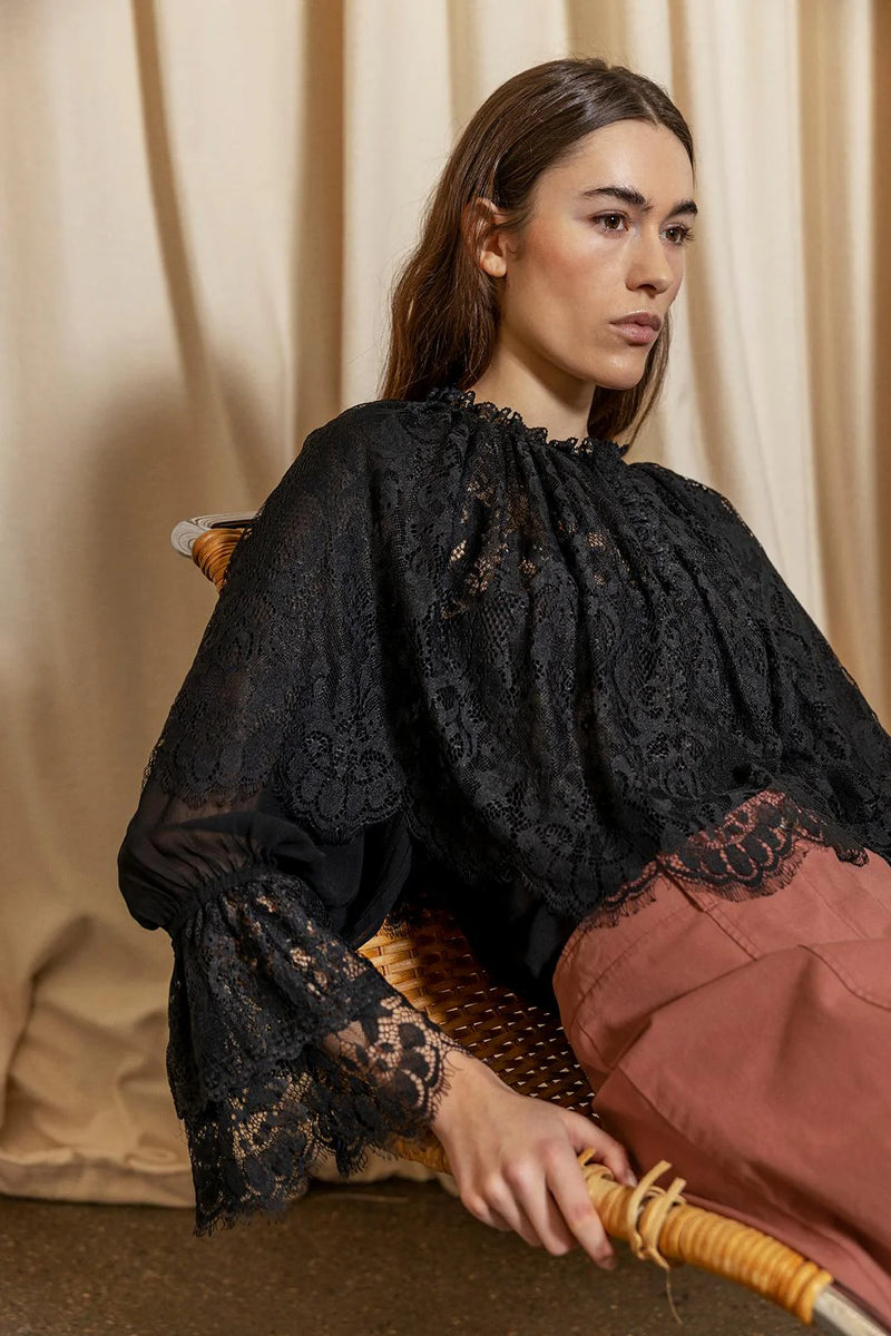 Project AJ Minnie Lace Blouse - Black
