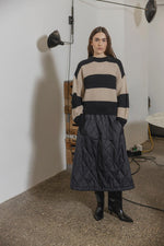 Project AJ Nicoline Quilted Skirt - Black