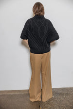 Project AJ Signe Cable Knit Jumper - Black