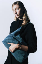 Aleo Lola Suede Handbag - Slate