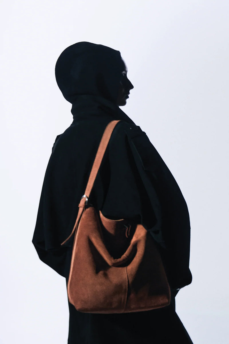 Aleo Esme Suede Handbag - Rust