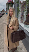 Malej Suede City Bag - Chocolate Brown