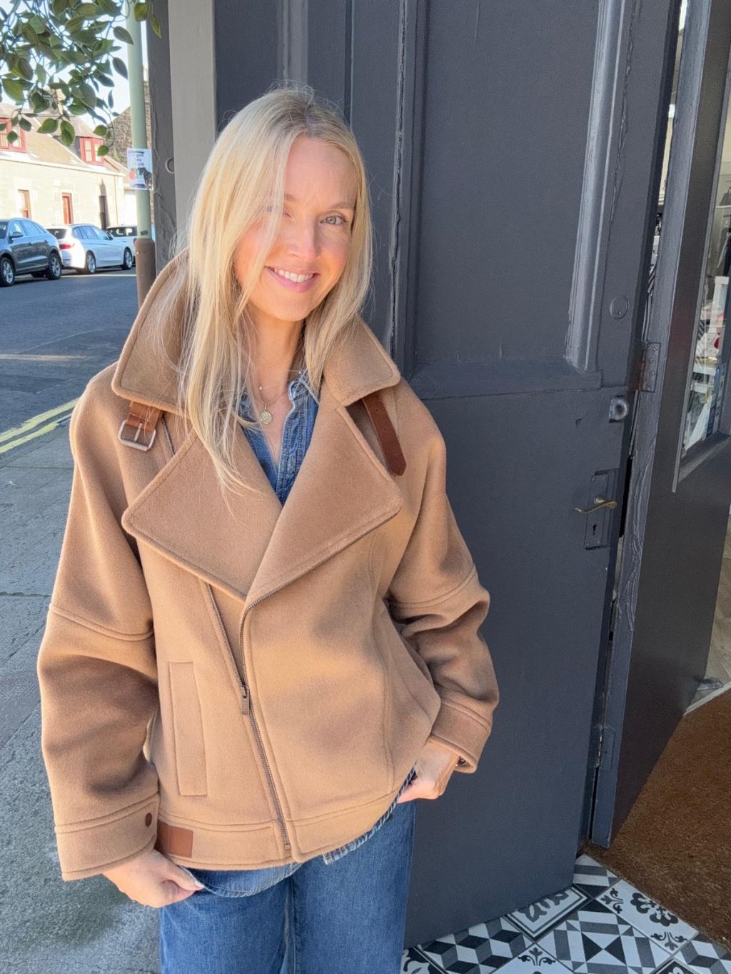 Malej Short Oversized Jacket - Camel