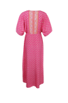 Black Colour Luna Long V-Neck Dress - Pink Empire