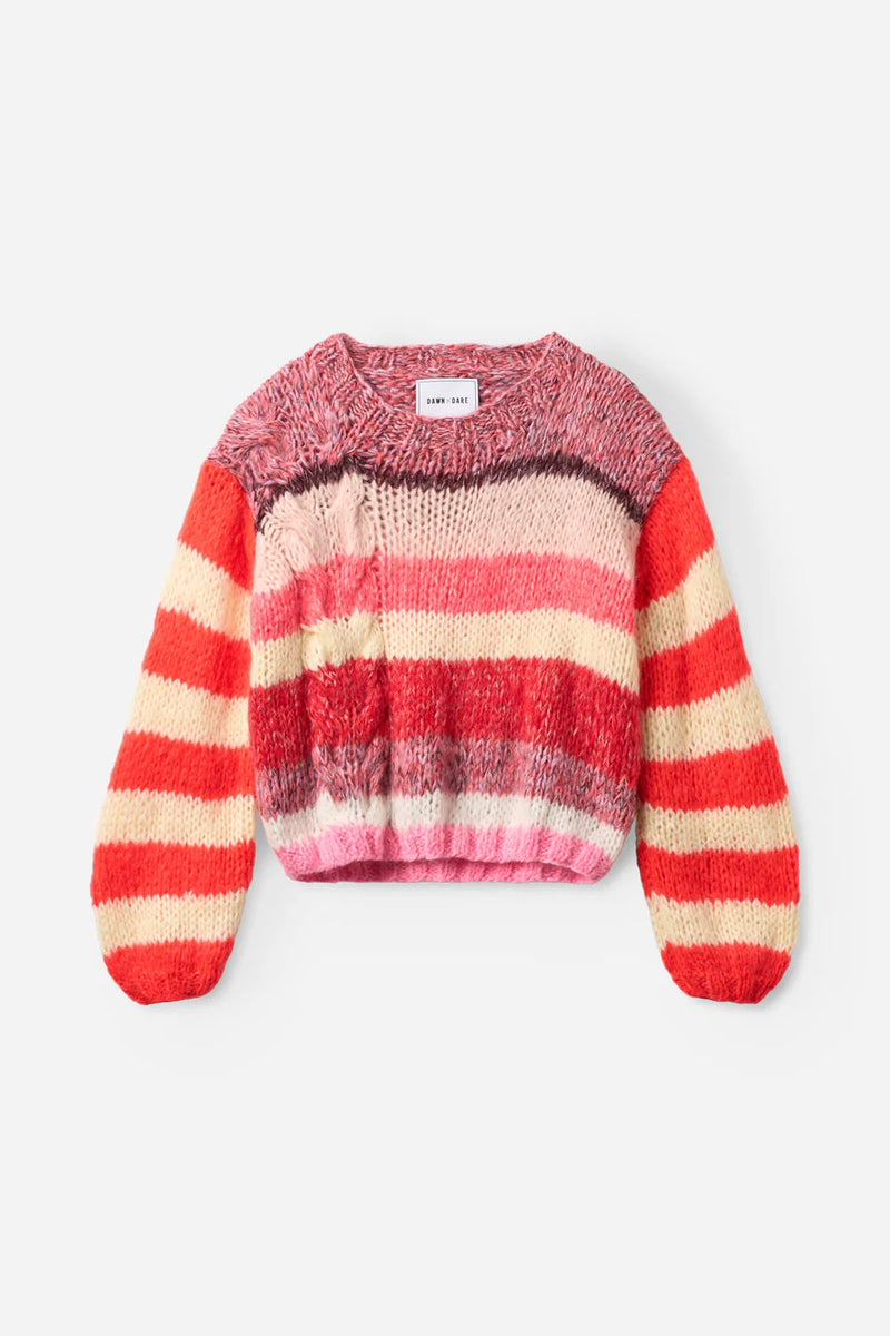 Dawn X Dare Beate Handknit Jumper - Red/Pink