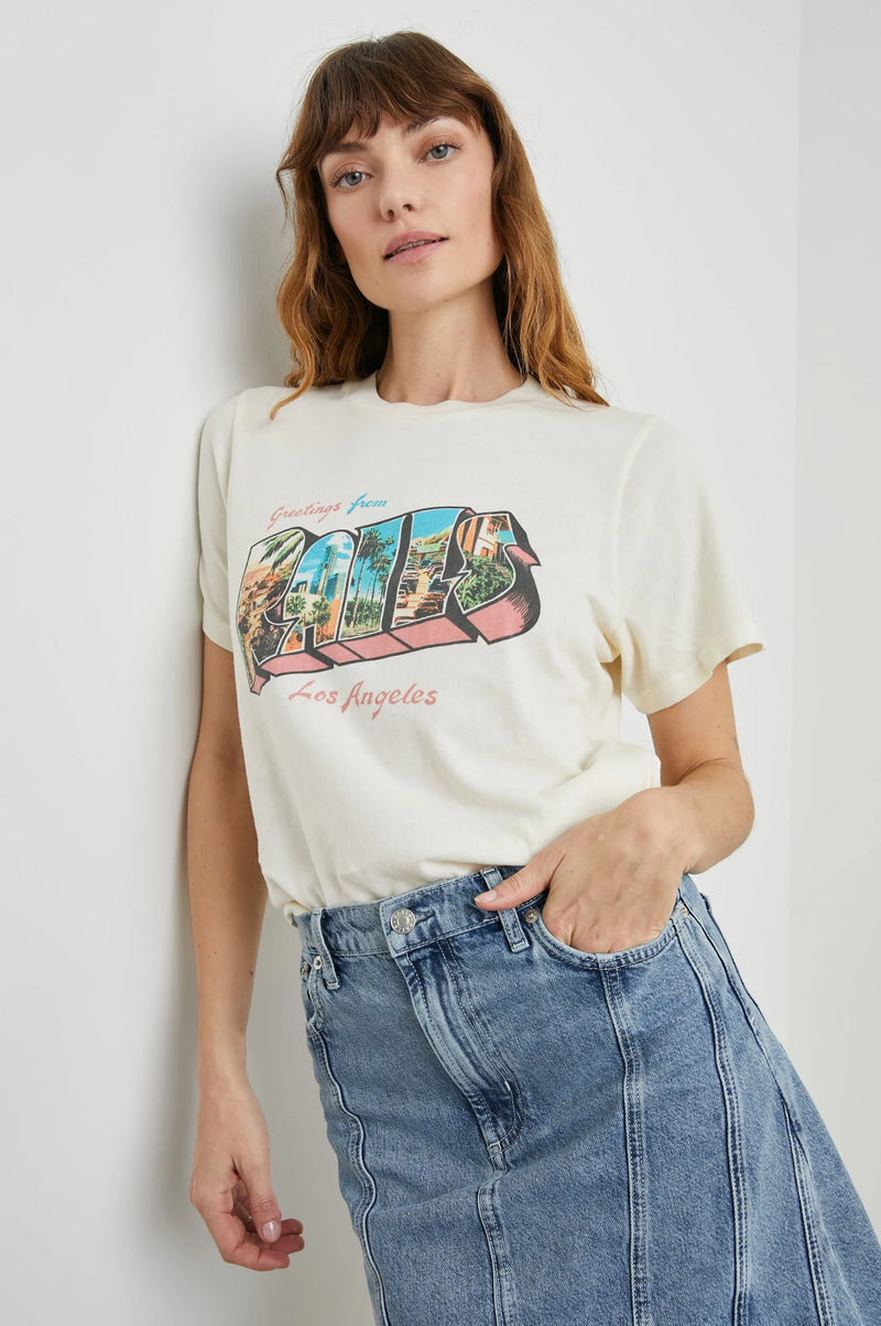 Rails Boyfriend Tee - Rails LA Postcard