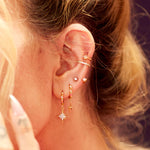 Scream Pretty Starburst Hoop Earrings - Gold