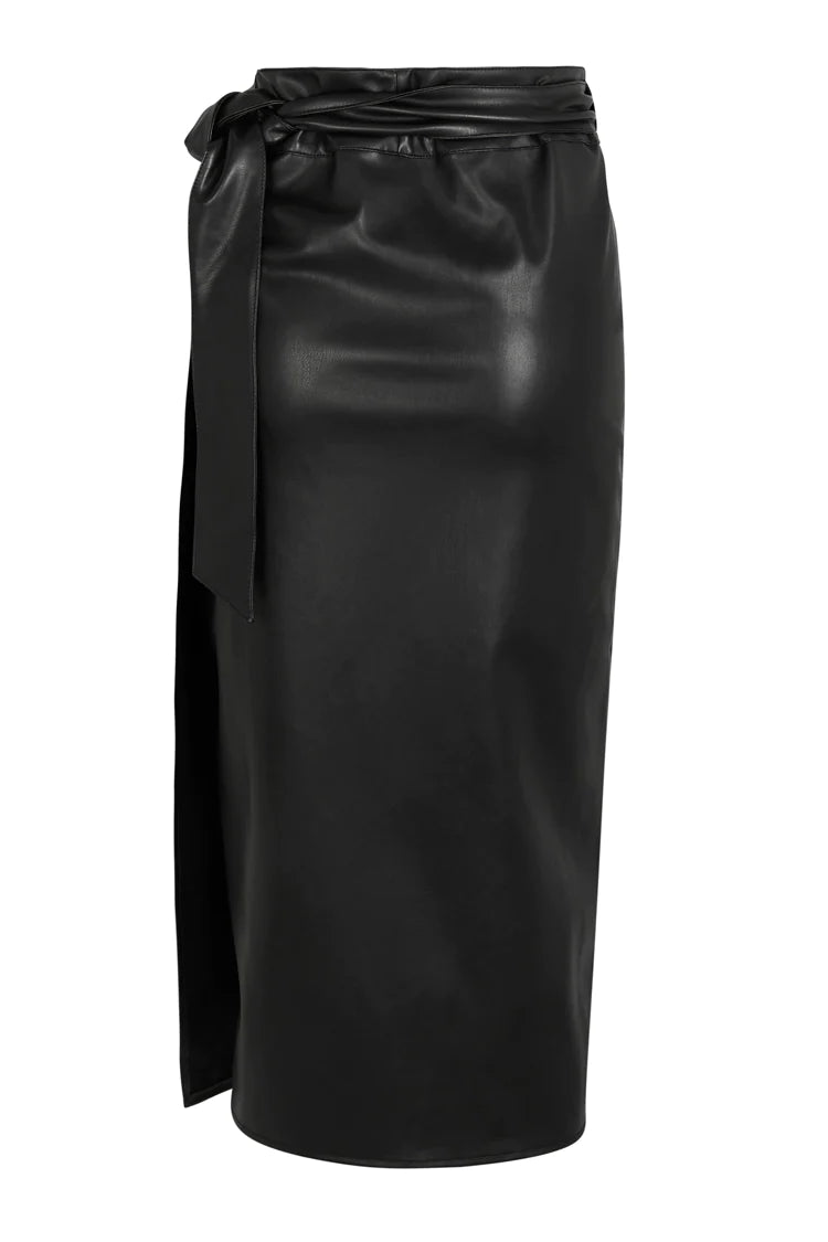 Never Fully Dressed Vegan Leather Jaspre Skirt - Black