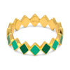 LULU Copenhagen Confetti Ring - Gold Plated/Green