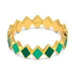 LULU Copenhagen Confetti Ring - Gold Plated/Green