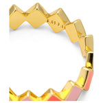 LULU Copenhagen Confetti Ring - Gold Plated/Pink