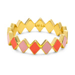 LULU Copenhagen Confetti Ring - Gold Plated/Pink