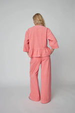 Stella Nova Corduroy Bow Blouse - Amazing Pink