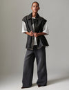 Day Birger Et Mikkelson Cristin Distressed Leather Waistcoat - Black Distressed