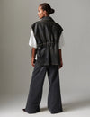 Day Birger Et Mikkelson Cristin Distressed Leather Waistcoat - Black Distressed