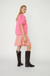 Dawn X Dare Estelle Diamond Handknit Top - Fluo Pink