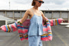 Dawn Dare Mars Multi Stripe Knitted Cardigan - Blue/Pink Multi