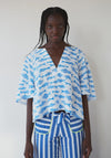 Dr Bloom Fishes Soplo Blouse - Blue