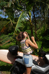 Seventy + Mochi Edie Tie Vest - Lime Strip
