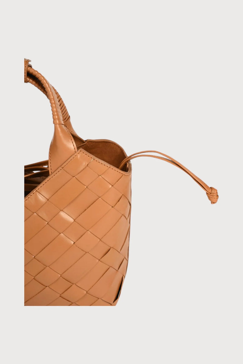 Aleo Cabas Mini Leather Handbag - Toffee