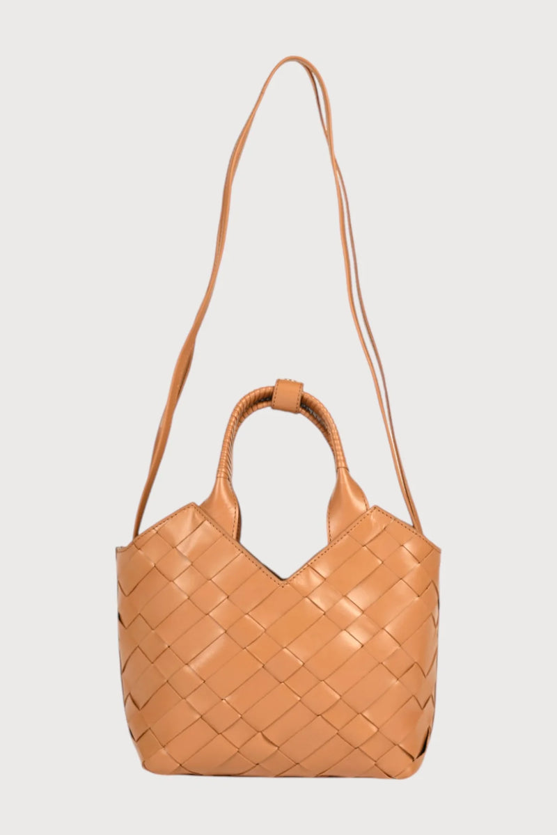 Aleo Cabas Mini Leather Handbag - Toffee