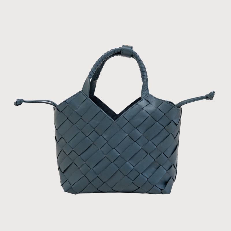 Aleo Cabas Mini Leather Handbag - Slate