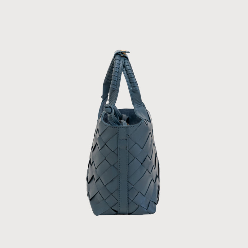 Aleo Cabas Mini Leather Handbag - Slate