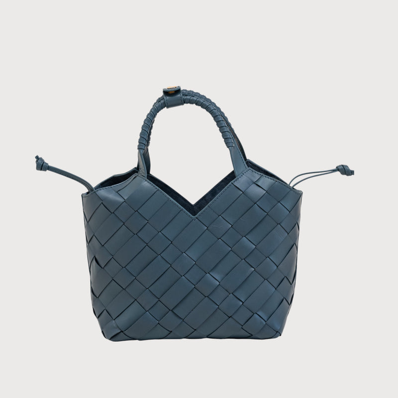 Aleo Cabas Mini Leather Handbag - Slate