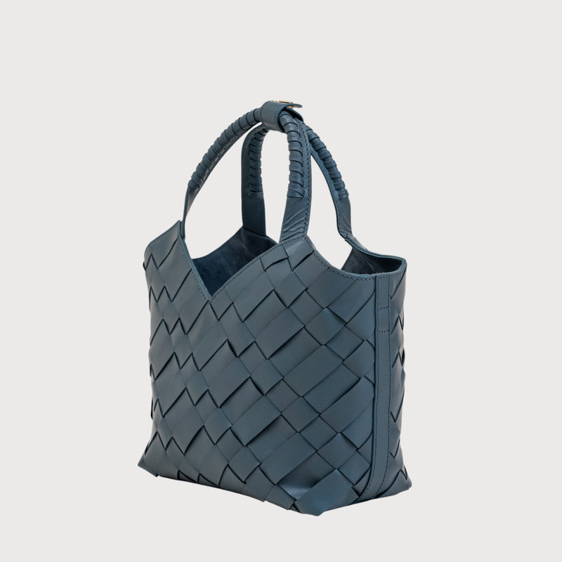 Aleo Cabas Mini Leather Handbag - Slate