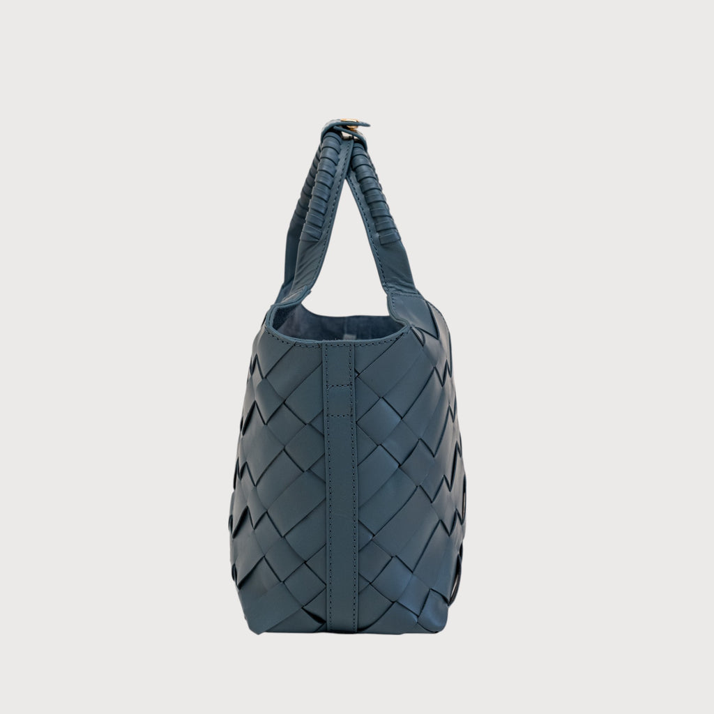 Aleo Cabas Mini Leather Handbag - Slate