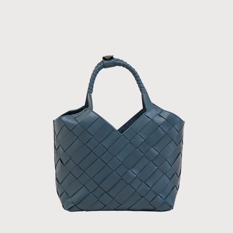 Aleo Cabas Mini Leather Handbag - Slate