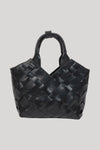 Aleo Cabas Mini Leather Handbag - Black