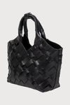 Aleo Cabas Mini Leather Handbag - Black