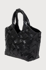 Aleo Cabas Mini Leather Handbag - Black