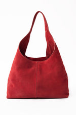 Aleo Lola Suede Handbag - Cranberry