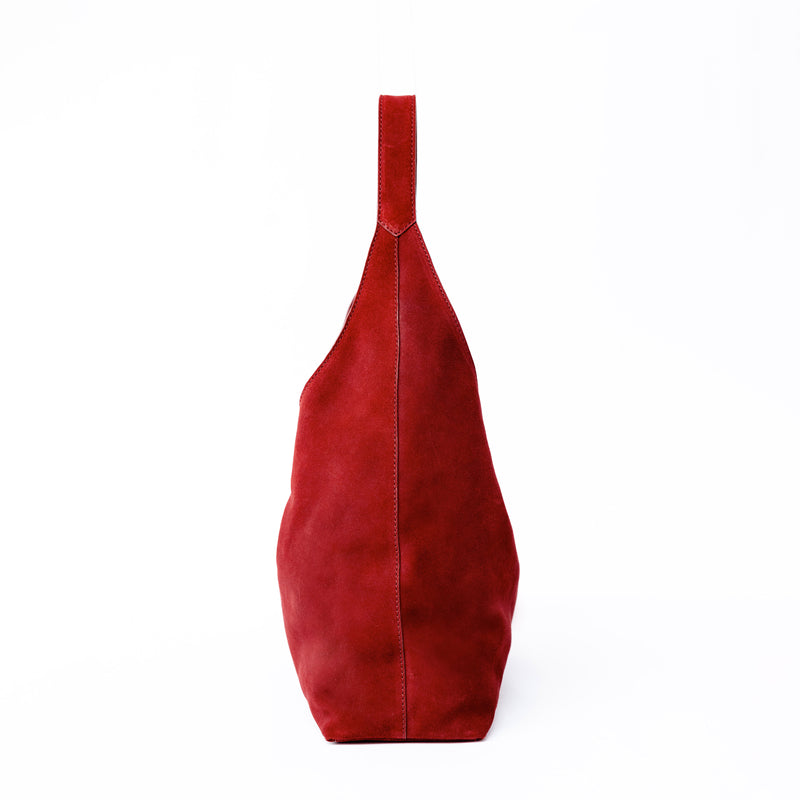 Aleo Lola Suede Handbag - Cranberry