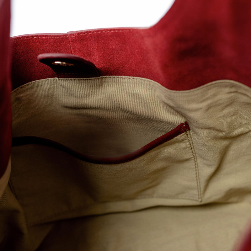 Aleo Lola Suede Handbag - Cranberry
