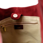 Aleo Lola Suede Handbag - Cranberry