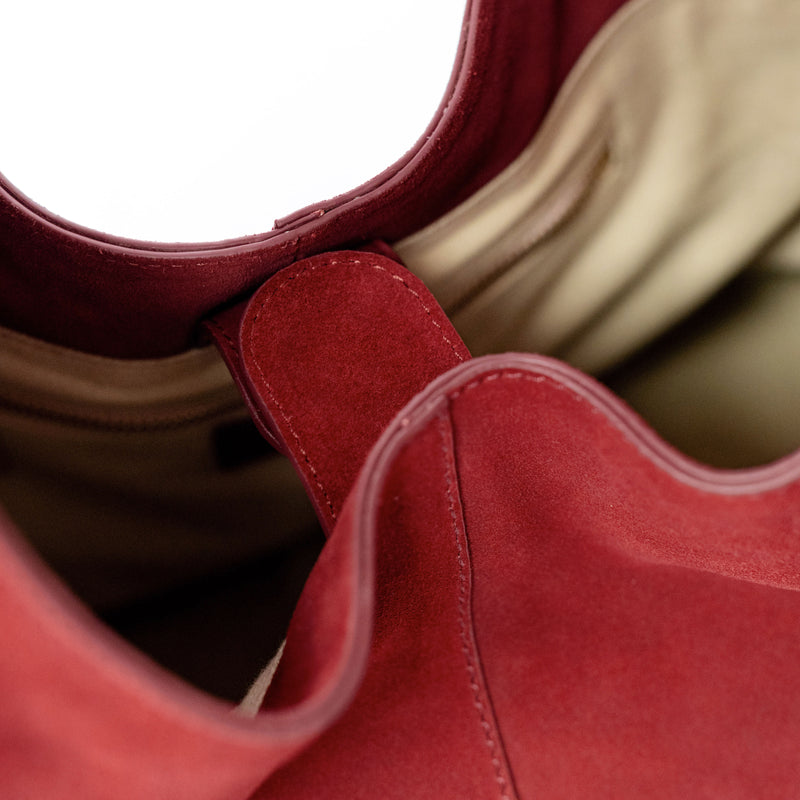 Aleo Lola Suede Handbag - Cranberry