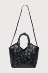 Aleo Cabas Mini Leather Handbag - Black