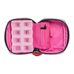 Donna May London Portable Pill Organiser - Silver Faux Leather