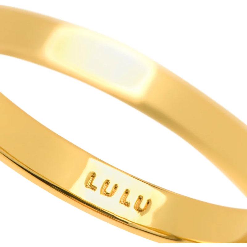LULU Copenhagen Diamond Small Ring - Gold /Light Green