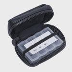Donna May London Portable Pill Organiser - Sleek Black Leather