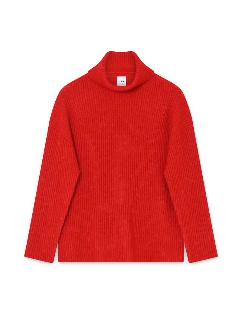 Day Birger Et Mikkelson Dunne Cozy Rib Knit Jumper - Fiery Red