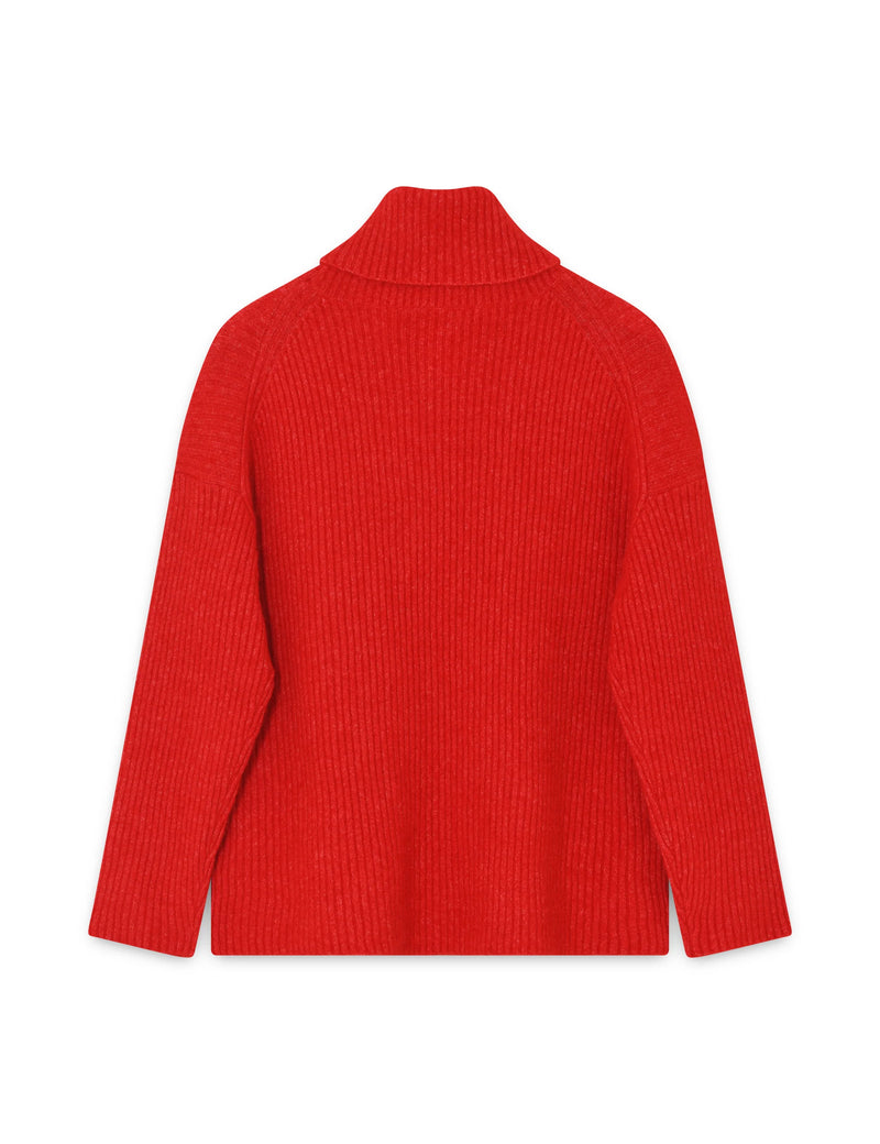 Day Birger Et Mikkelson Dunne Cozy Rib Knit Jumper - Fiery Red